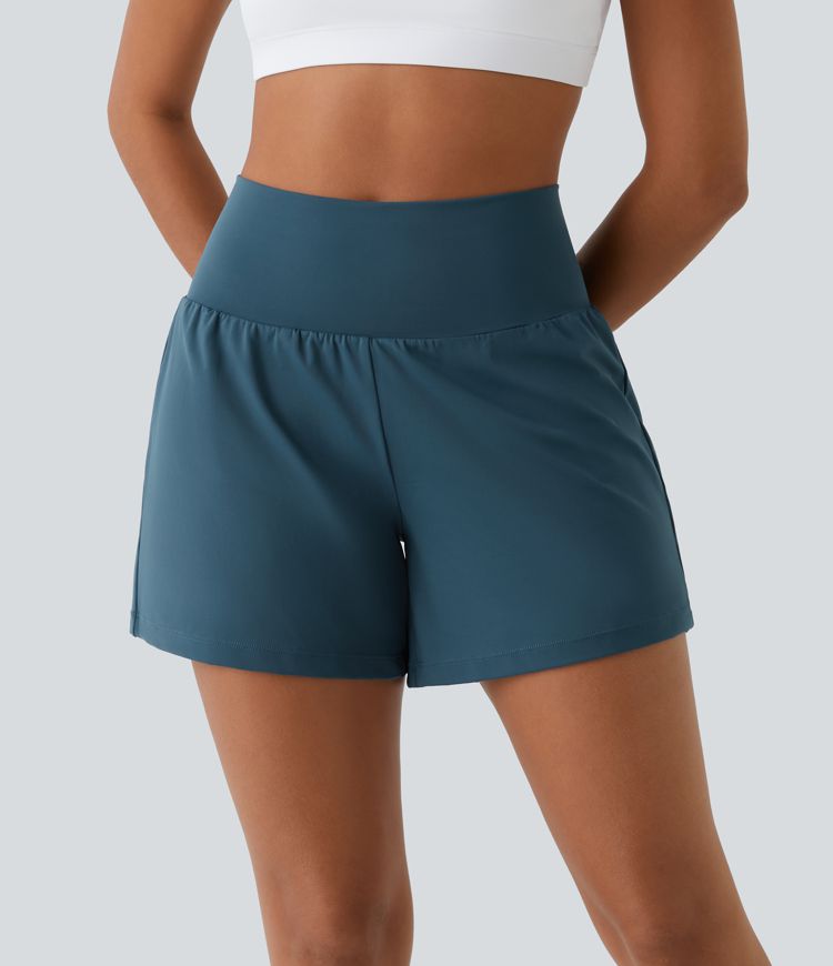 ColaShorts™ - Short de yoga 2 en 1 taille haute avec poche arrière et poche latérale