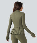ColaSoft™ - Veste slim d'équitation à col montant, manches avec trou pour le pouce et zip plissé