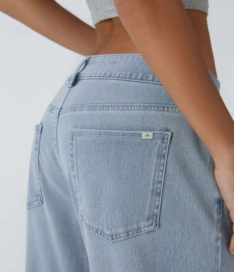 ColaFlex™ Low X - Jean taille basse avec fermeture bouton et zip, poches multiples à jambe large