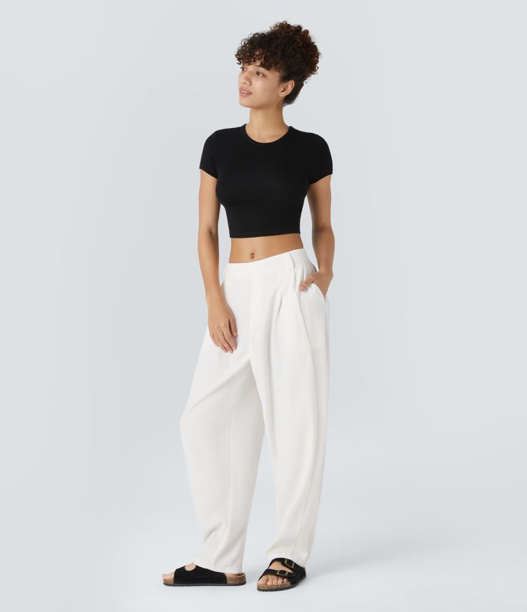 ColaTek Air V3™ - Pantalon large avec ceinture haute, poches latérales et jambe tonneau