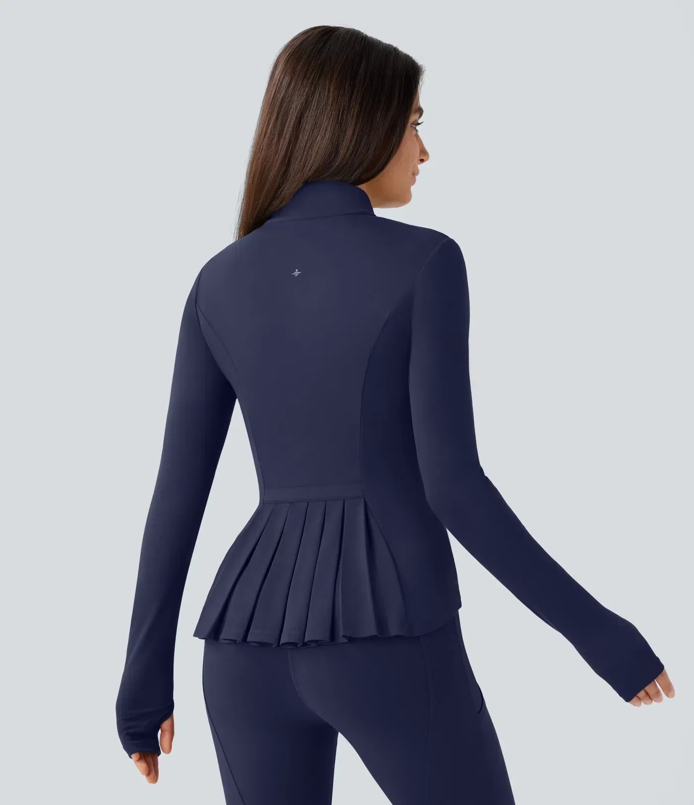 ColaSoft™ - Veste slim d'équitation à col montant, manches avec trou pour le pouce et zip plissé