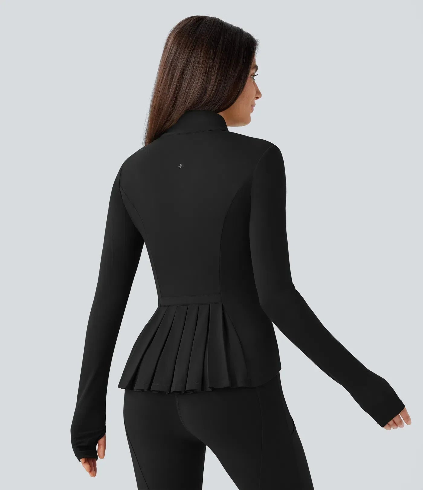 ColaSoft™ - Veste slim d'équitation à col montant, manches avec trou pour le pouce et zip plissé