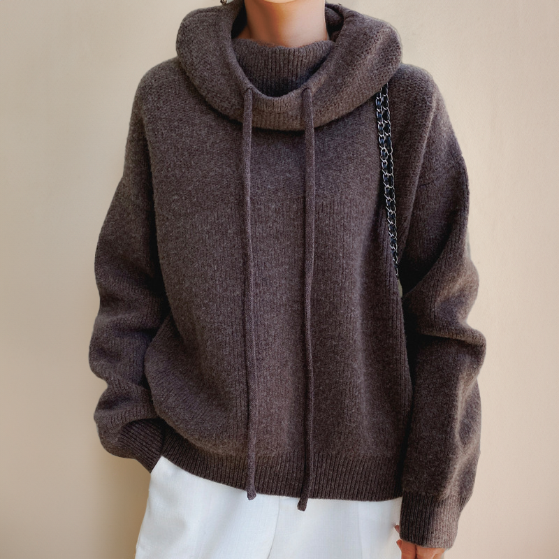 Charlotte™ | Pull à col montant en laine mérinos